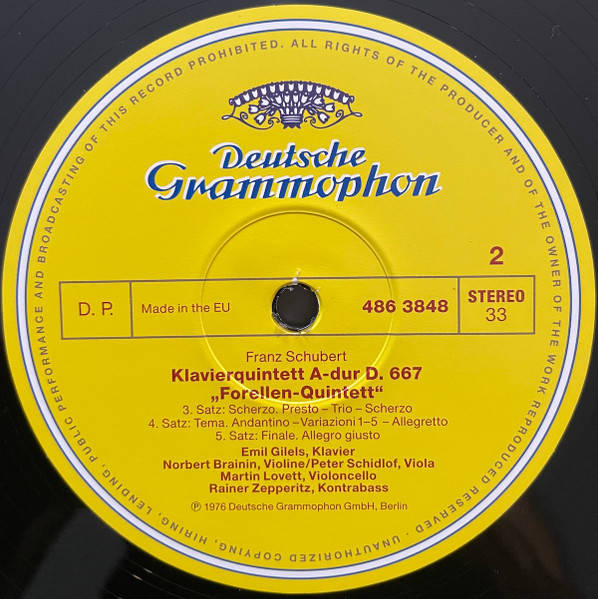 Franz Schubert – Quintett Für Klavier, Violine, Viola, Violoncello Und Kontrabass A-dur D. 667 Die Forelle